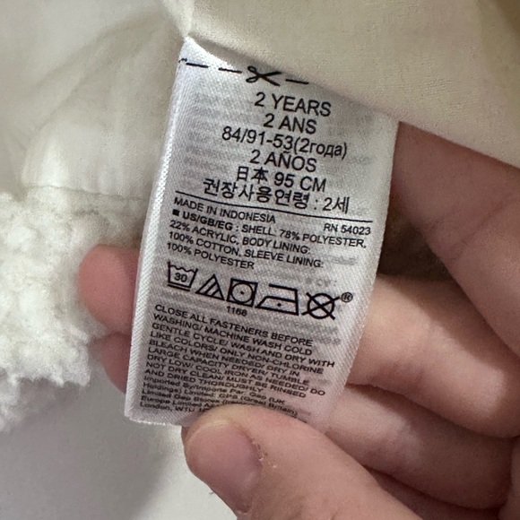 Baby Gap Toddler Sherpa Jacket - Picture 4 of 4